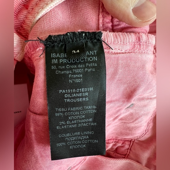 NWT jeans Isabel Marant, size fr 34, xs, pink - Picture 7 of 15